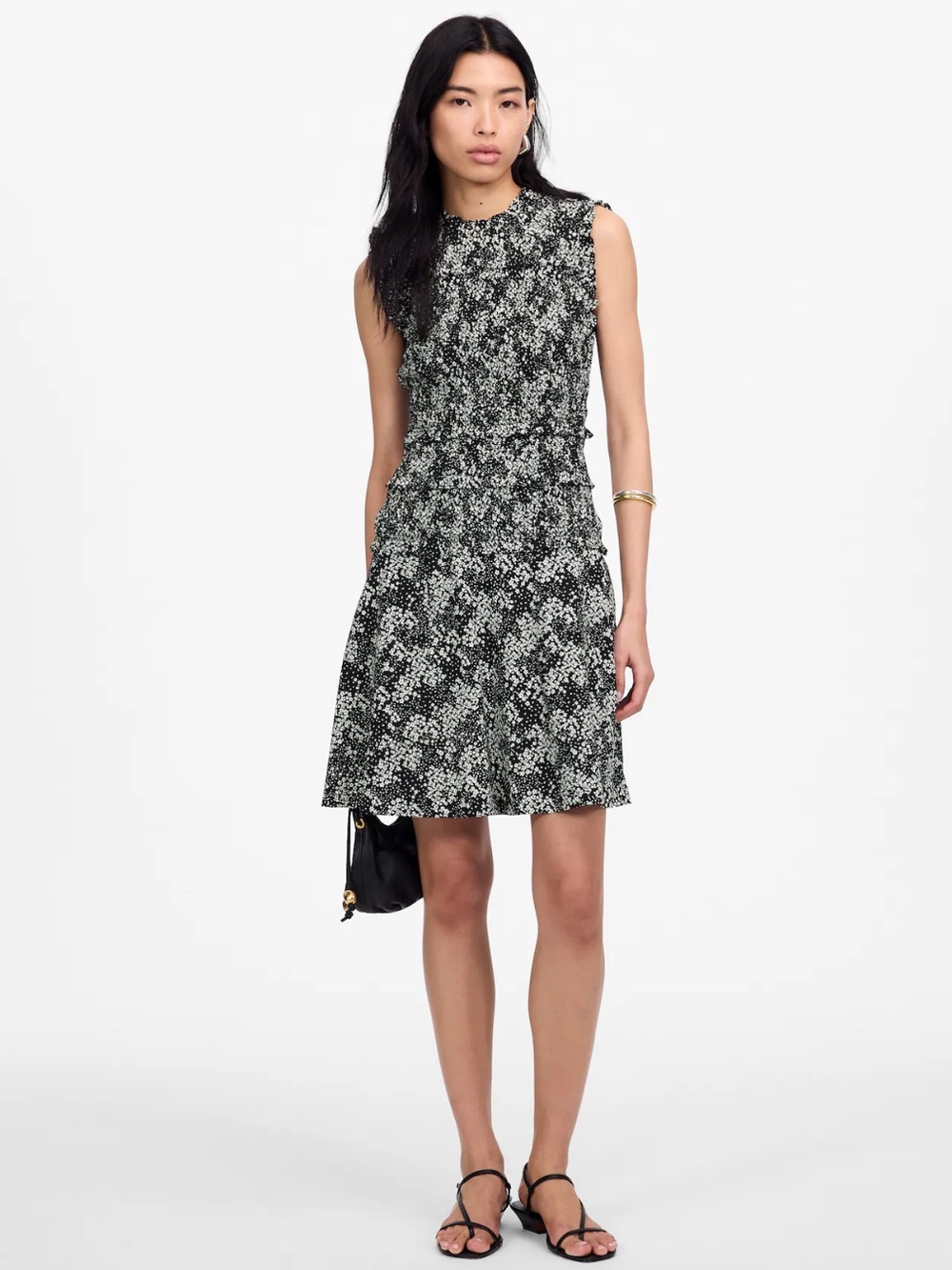 Madewell Dress 6 Floral Black
